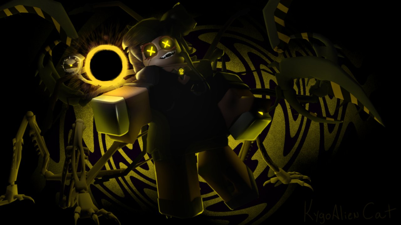 Official Drone Defense 2 Roblox thumbnail with a solver-eyed drone and yellow abyss ring